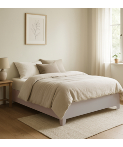 Letto matrimoniale contenitore con piedini "bed box" olmo naturale 160x190 cm